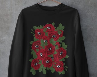 Pastelowy sweter gotycki, ubrania w stylu grunge z wróżkami, ubrania alternatywne, ubrania gotyckie, unikatowa bluza estetyczna, ubrania dla czarownic, ubrania w stylu cottagecore
