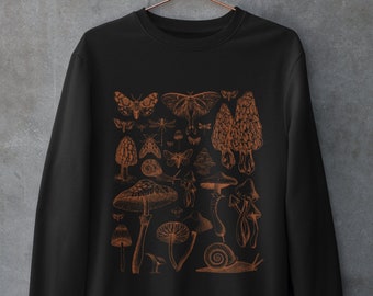 Motte Sweatshirt, Whimsigoth Kleidung, Y2k Fee Grunge Ästhetik Pullover, Alternative Kleidung, Cottagecore Kleidung, Pilz Sweatshirt,Goblincore
