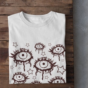 Roupas alternativas, roupas grunge, roupas punk, presentes estranhos e únicos, camiseta unissex, gótico escuro, roupas góticas, estética gótica, punk emo