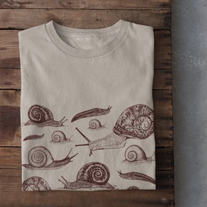 Cottagecore Snail T Shirt, Goblincore Goth , Grunge Fairycore Clothing, Witchy T Shirt, Dark Academia Aesthetic Shirt, Botanical Art Tshirt