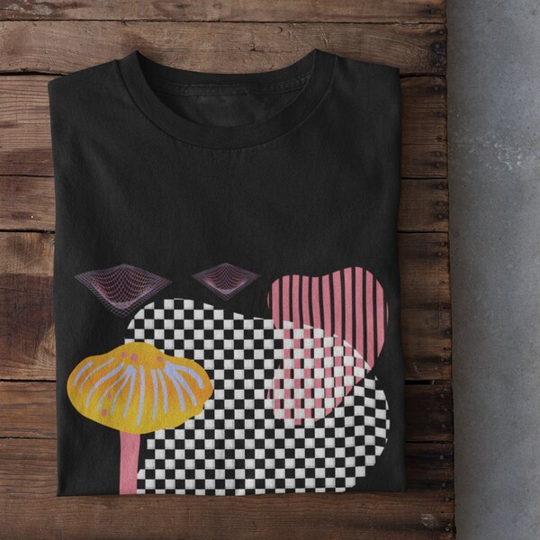Vintage Mushroom Shirt,Vaporwave Shirt,Retro 80s shirt,Vaporwave Art,Retro T shirt,Cyberpunk,Alt Clothing,Anime Shirt,Aesthetic Shirt