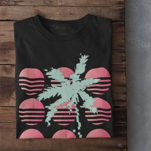 Vaporwave Shirt, Harajuku Shirt, E Girl Clothing, Retrowave Tee, Synthwave Clothing, Vaporwave Sunset, Anime Wave Shirt, Synthwave Shirt,