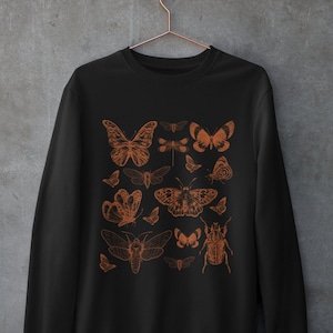Cottagecore Moth Sweatshirt,goblincore Goth ,grunge Fairycore Clothing ...