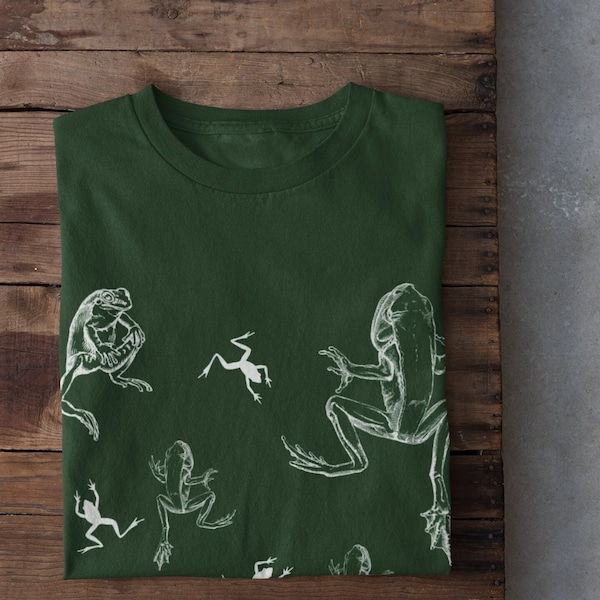 Cottagecore Frog Tshirt, Cottagecore Clothing, Grunge Fairycore Clothing, Goblincore Clothing, Alt Clothing, Witchy Clothing, Strange Unique