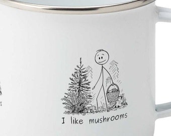 Mushroom Mug, Foraging Gifts, Mushroom Gifts For Man, Mushroom Gifts For Woman, Mushroom Gift, Fungi Mug, Mushroom Lovers Picker Gift UK