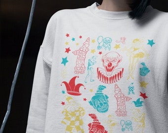 Clowncore Sweater,Clowncore Clothing,Egirl Clothing,Clowncore Aesthetic,Kidcore Clothing,Weirdcore,Clown Sweater,Dreamcore Aesthetic,Grunge