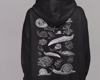 Cottagecore Mushroom Hoodie,Snail Hoodie,Alt Kleidung,Grunge,Goblincore Goth,Grunge Fairycore Kleidung,Witchy Hoodie,Dark Academia Aesthetic