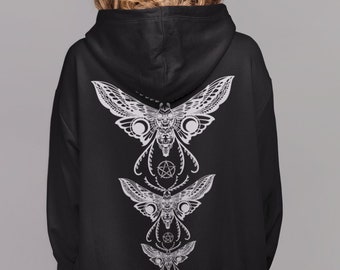 Whimsigoth Kleidung, Luna Motte Hoodie, Y2k Fee Grunge Ästhetischer Hoodie, Pastell Goth Kleidung, Cottagecore Kleidung, Alt Kleidung, Goblincore