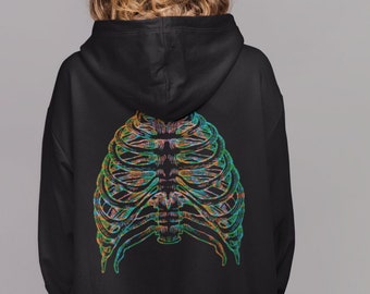 Goth-hoodie, skelethoodie, Y2k-hoodie, Fairy Grunge-kleding, pastelgoth, Alt-kleding, plus size goth, Dark Academia, Goblincore-kleding, punk