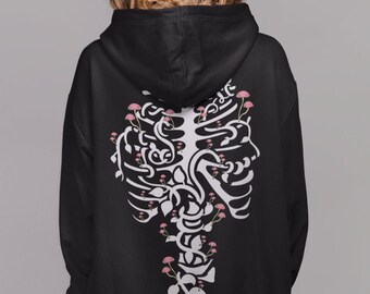 Mushroom Hoodie, Zip Up Hoodie Y2k, Kawaii Hoodie, Alt Clothing, Y2k Hoodie,Unisex Zip Up Hoodie, Pastel Goth Clothing, Goth Grunge Hoodie