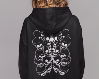 Skulls Hoodie,Alt Clothing,Grunge Clothing,Pastel Goth Clothing,Cyberpunk,Dark Academia,Y2k Clothing,Y2k Hoodie,Unisex Hoodies,Goth Hoodie