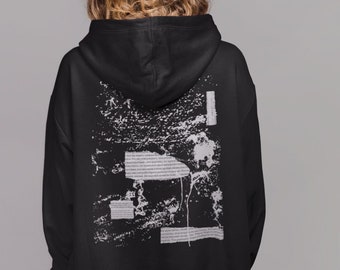 Sudadera con capucha y salpicaduras de pintura grunge, ropa alternativa, ropa gótica pastel, grunge fairycore Y2K, whimsigoth, sudaderas con capucha punk góticas