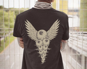 Weirdcore Eyeball Y2K Back Print Shirt, Grunge Clothing, Edgy Horror Shirt, Dark Pastel Goth, Dreamcore Clowncore Aesthetic, Alt Clothing