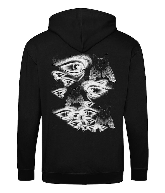 Felpa Donna Felpa Con Cappuccio Con Occhi Felpa Con Cappuccio E