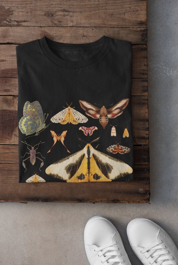 Moth Shirt Cottagecore Clothingdark Academia Clothing Alt - Etsy