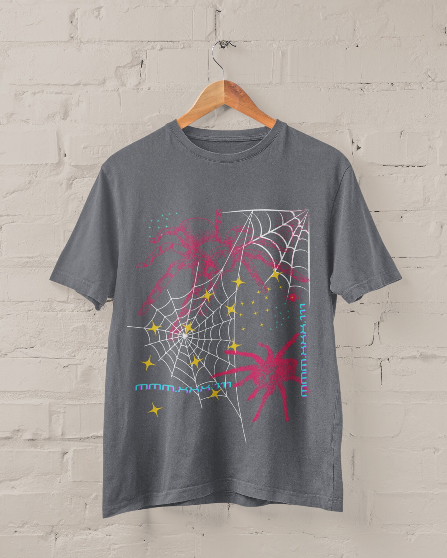 Spider Shirt, Streetwear Shirt, Unisex Cyberpunk Shirt, Goth Shirt