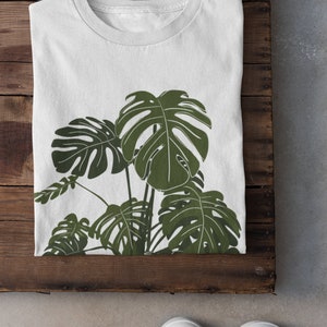Monstera Shirt, House Plant Lovers Gift, Botanical Shirt, Monstera Plant, Indie Cottagecore Shirt, Plant Mom Gift, Plant T Shirt, Gardener image 2