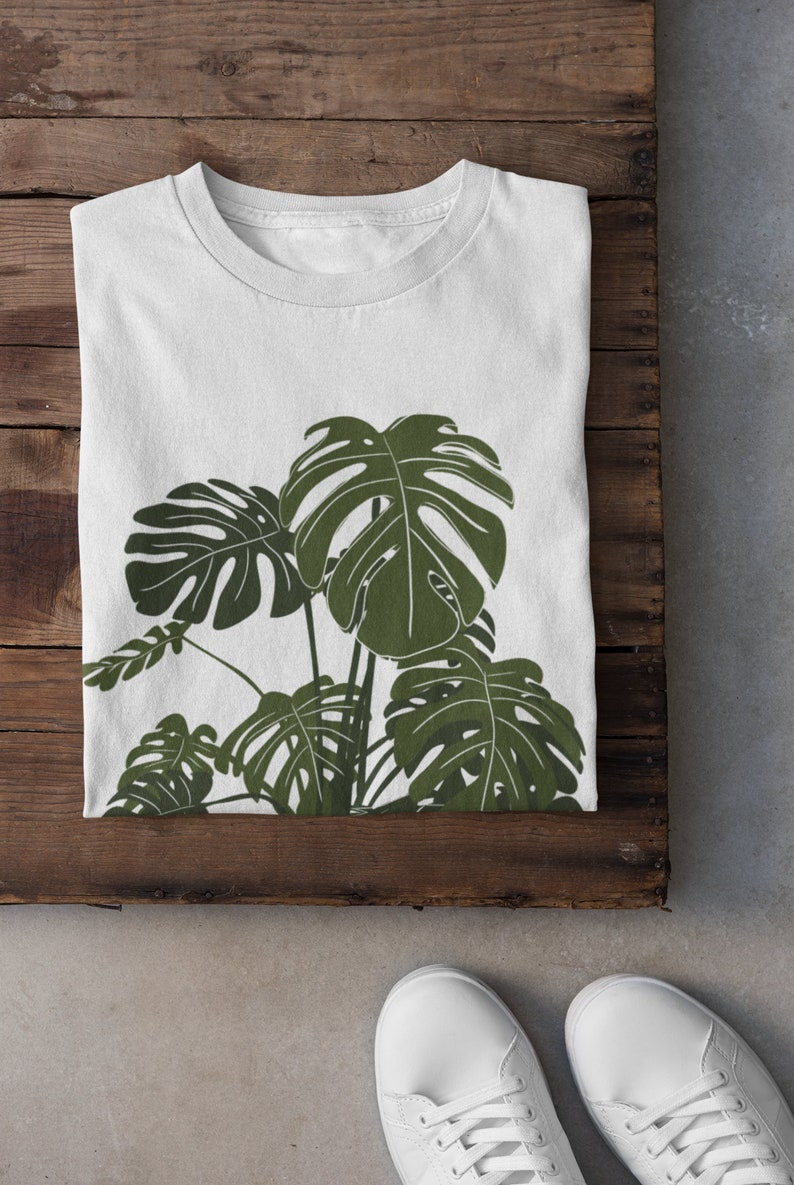 Monstera Shirt, House Plant Lovers Gift, Botanical Shirt, Monstera Plant, Indie Cottagecore Shirt, Plant Mom Gift, Plant T Shirt, Gardener image 2