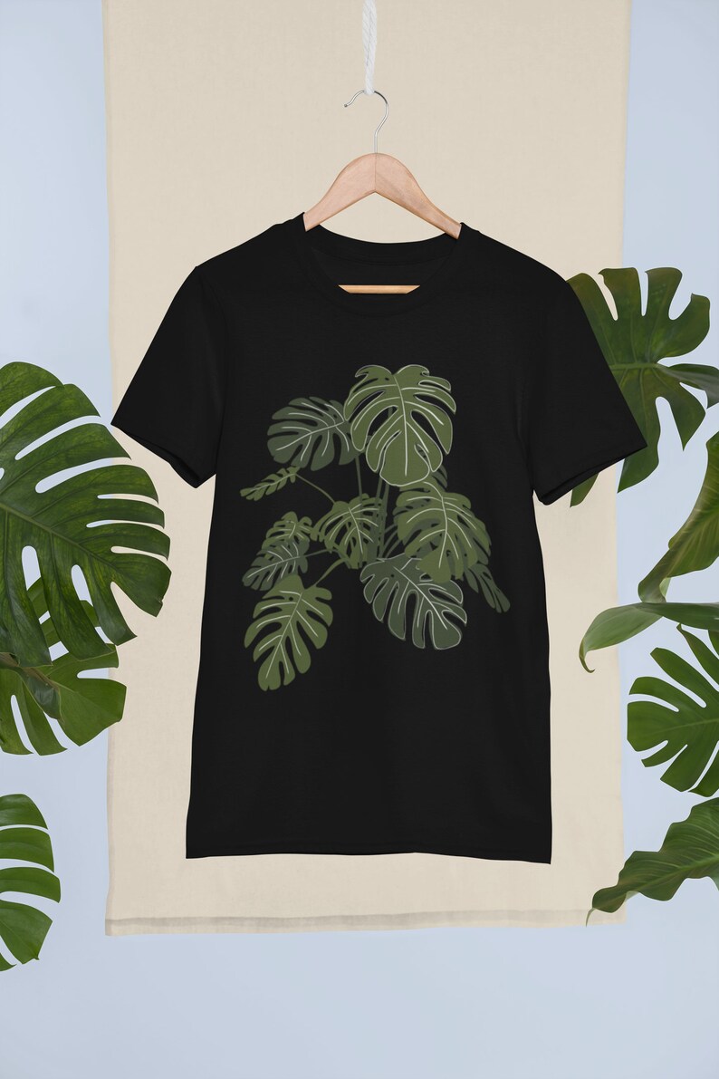 Monstera Shirt, House Plant Lovers Gift, Botanical Shirt, Monstera Plant, Indie Cottagecore Shirt, Plant Mom Gift, Plant T Shirt, Gardener image 3