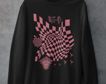 Pastel Goth Clothing,Cyberpunk Sweatshirt,Alt Clothing,Vaporwave Retro 80s Sweater,Vaporwave Art,Retro Anime Aesthetic Crewneck, Soft Goth