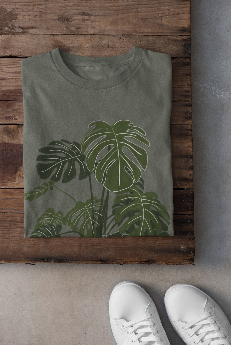 Monstera Shirt, House Plant Lovers Gift, Botanical Shirt, Monstera Plant, Indie Cottagecore Shirt, Plant Mom Gift, Plant T Shirt, Gardener image 6