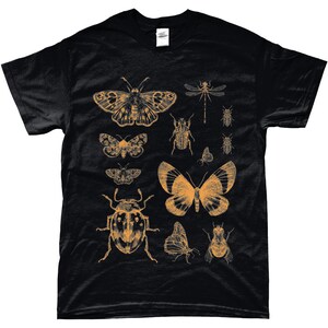Moths and Insects Tshirt, Moths Tshirt, Grunge Clothing, Cottagecore Shirt, Goblincore Clothing, Y2K Fairycore Clothing, Indie Clothing image 7
