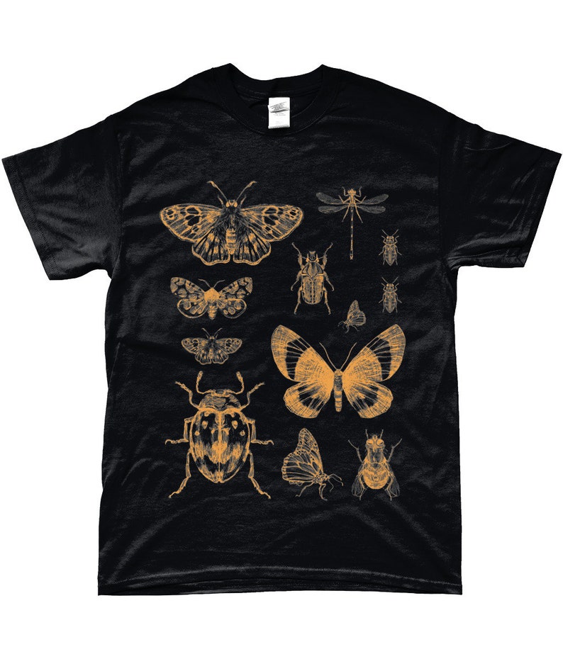 Moths and Insects Tshirt, Moths Tshirt, Grunge Clothing, Cottagecore Shirt, Goblincore Clothing, Y2K Fairycore Clothing, Indie Clothing image 7