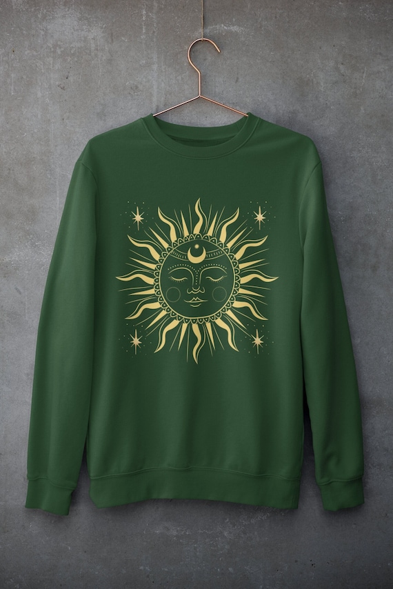 Grunge Clothing, Celestial Sun Sweatshirt, Alt Clothing, Vintage Aesthetic Sweater, Astrology Sweater, 90s Sweater, Egirl Clothing,
