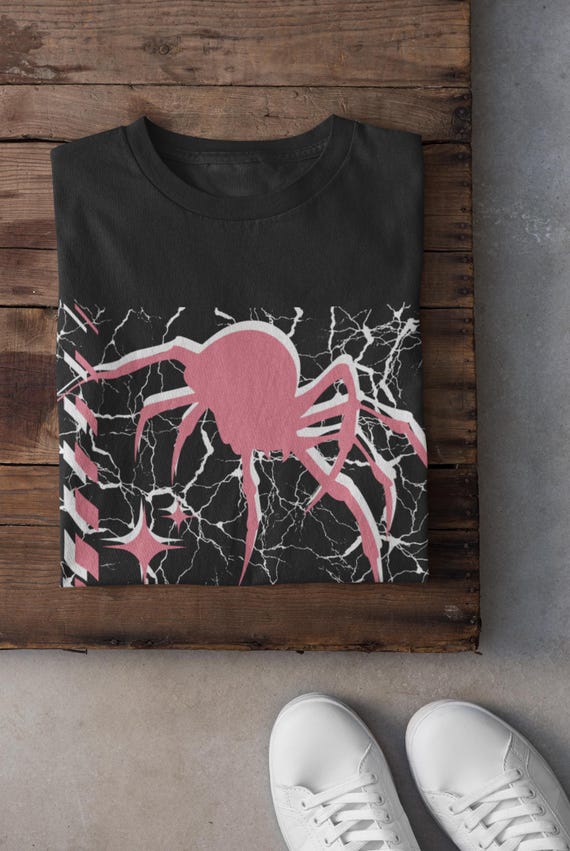 Camiseta Spider Y2K, ropa alternativa, grunge Y2K, ropa urbana