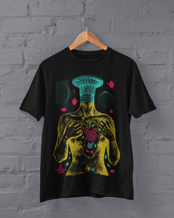 Neon Goth Shirt, Cyberpunk Clothing, Harajuku Streewear, Japanese