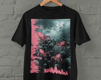 Horror Spinnen Augapfel T-Shirt, gruseliges Gothic Halloween T-Shirt, gruseliges Unisex Shirt