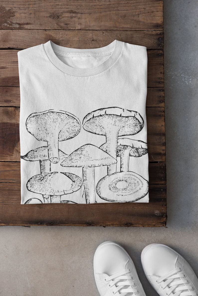 Paddenstoelshirt, paddestoelt-shirt, grunge-t-shirt, Fairycore-T-shirt, Goblincore-shirt, Alt-kleding, Toadstool-shirt, Egirl-shirt, grunge Fairycore afbeelding 1