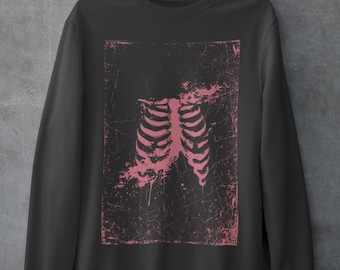 Pastelowy sweter gotycki, ubrania w stylu grunge z wróżkami, ubrania alternatywne, ubrania gotyckie, unikatowa bluza estetyczna, ubrania dla czarownic, ubrania w stylu cottagecore