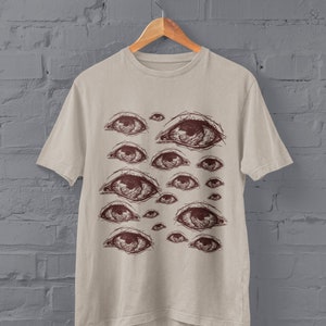 Grunge Clothing Eyes Shirt,Alt Clothing,Mall Goth,Trad Goth Gifts,Pastel Goth,Goth Shirt,Dark Academia,Weird Shirt,Surreal T-shirt,Punk