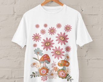 Mushroom Tshirt, Grunge Kleidung, Cottagecore Kleidung, Vintage Kleidung, Whimsigoth, Goblincore Kleidung, Y2k Fairy Grunge Kleidung, Hexenkleidung