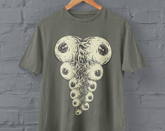 Weirdcore Eyeball Shirt, Grunge Clothing, Edgy Horror Shirt, Dark Pastel Goth, Dreamcore Clowncore Aesthetic, Alt Clothing,Y2k Grunge Tshirt