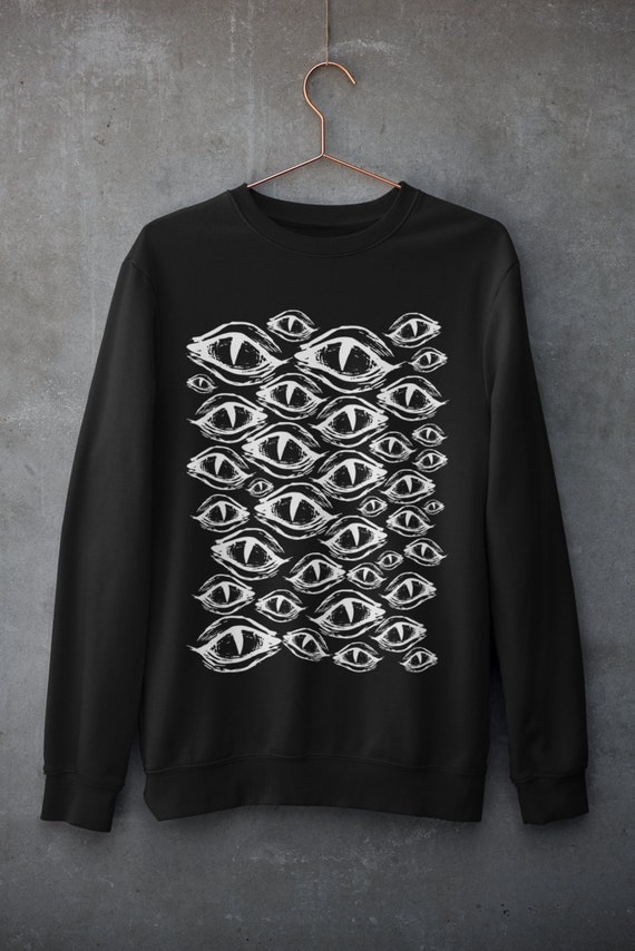 Grunge Eyes Sweater,streetwear Sweatshirt,horror Goth Clothes,pastel Goth  Clothing,mall Goth,dark Surreal Hoodie,occult Clothing,clowncore - Etsy