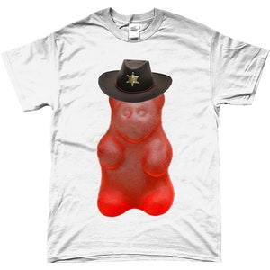 Gummi Bear Tshirt, Retro Tshirt, Funny Tshirt, Weirdcore Shirt, 90s Tshirt, Cool Clothes, Unusual Gifts, Harajuku Shirt,Strange Cowboy Gifts image 6