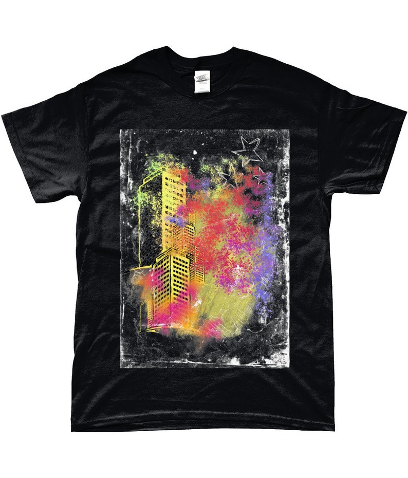 Original Art Shirt, Y2k Grunge Kleidung, Cyberpunk Kleidung, Hip Hop Kleidung, Harajuku Mode, Alternative T-Shirts, Urban Street Art Top Bild 3