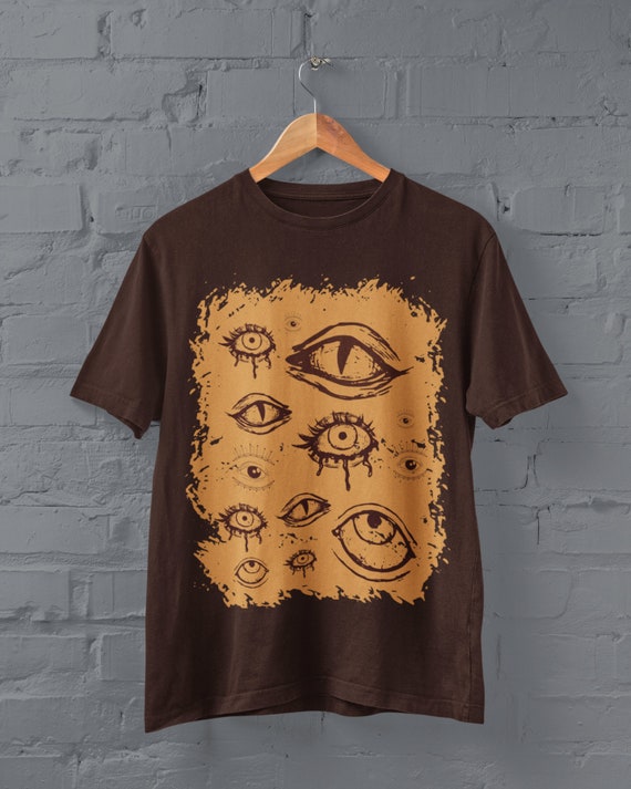 Grunge Eyeballs T Shirt,alt Clothing,mall Goth,weirdcore