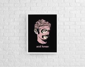 Stampa Acid House, regalo per DJ, stampa techno, arte murale rave, regalo per fan della musica dance, regali per musicisti