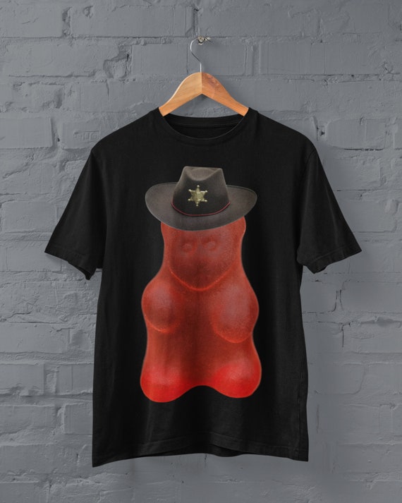 Gummi Bear Tshirt, Retro Tshirt, Funny Tshirt, Weirdcore Shirt, 90s Tshirt, Cool Clothes, Unusual Gifts, Harajuku Shirt,Strange Cowboy Gifts