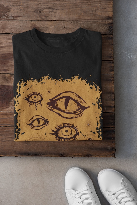 Grunge Eyeballs T Shirt,alt Clothing,mall Goth,weirdcore