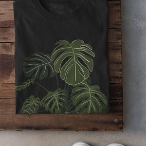 Monstera Shirt, House Plant Lovers Gift, Botanical Shirt, Monstera Plant, Indie Cottagecore Shirt, Plant Mom Gift, Plant T Shirt, Gardener image 4