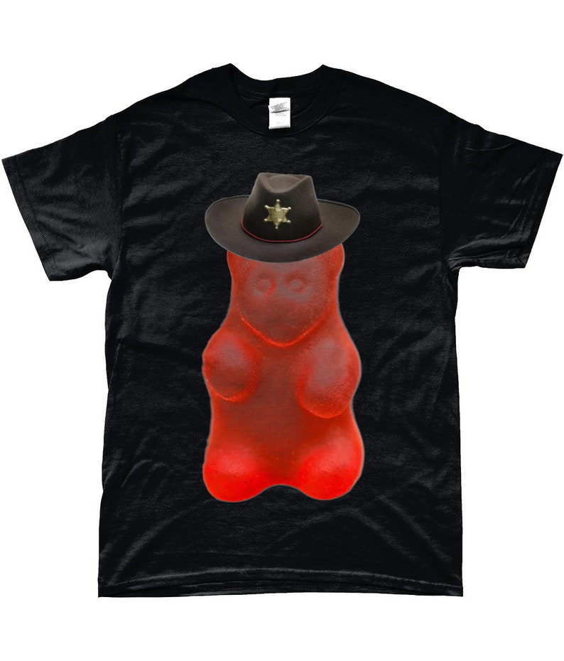 Gummi Bear Tshirt, Retro Tshirt, Funny Tshirt, Weirdcore Shirt, 90s Tshirt, Cool Clothes, Unusual Gifts, Harajuku Shirt,Strange Cowboy Gifts image 5