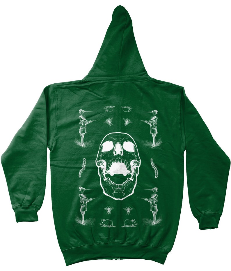 Bluza z kapturem z czaszką, zamek błyskawiczny z czaszką, odzież grunge, odzież alternatywna, Dark Academia, Mall Goth, odzież indie, duża bluza z kapturem z zamkiem, Plague Doctor zdjęcie 9