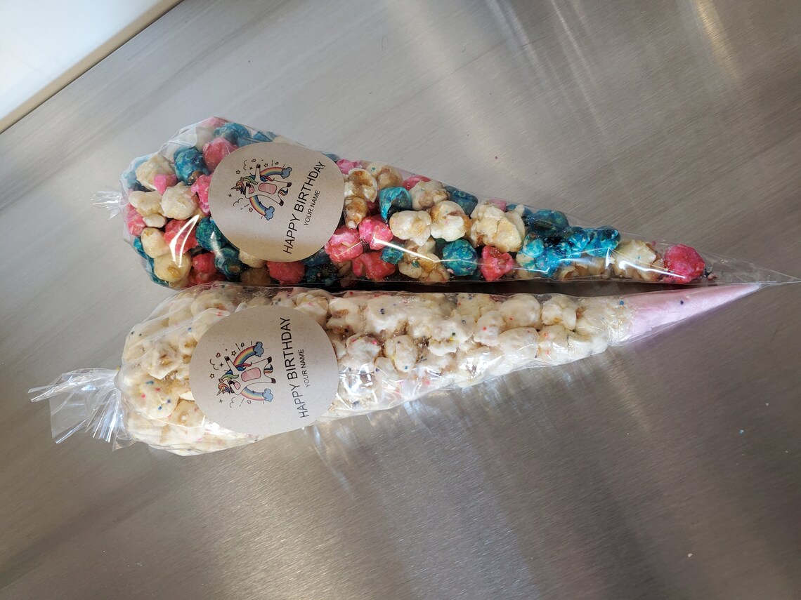 Popcorn Cones 3.00 each pick any flavor type in notes at Etsy