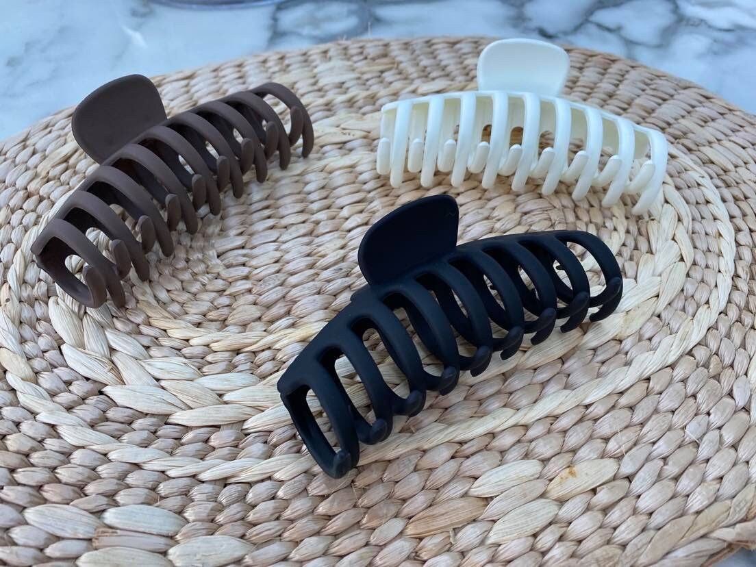 Neutral Colour Combo 2 Pack Hair Claw Clip Etsy