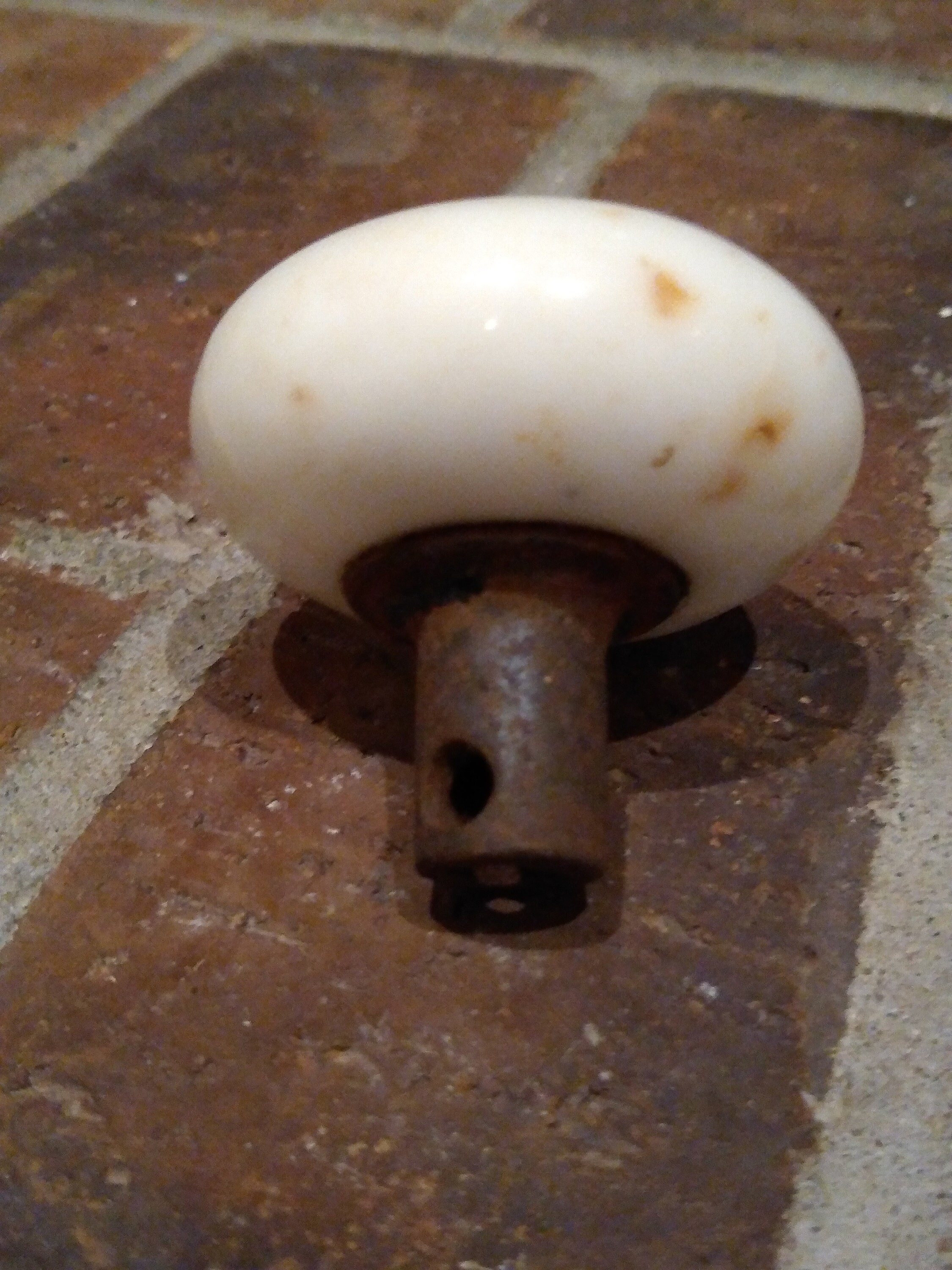 Two Vintage Porcelain Door Knobs Black and White Etsy