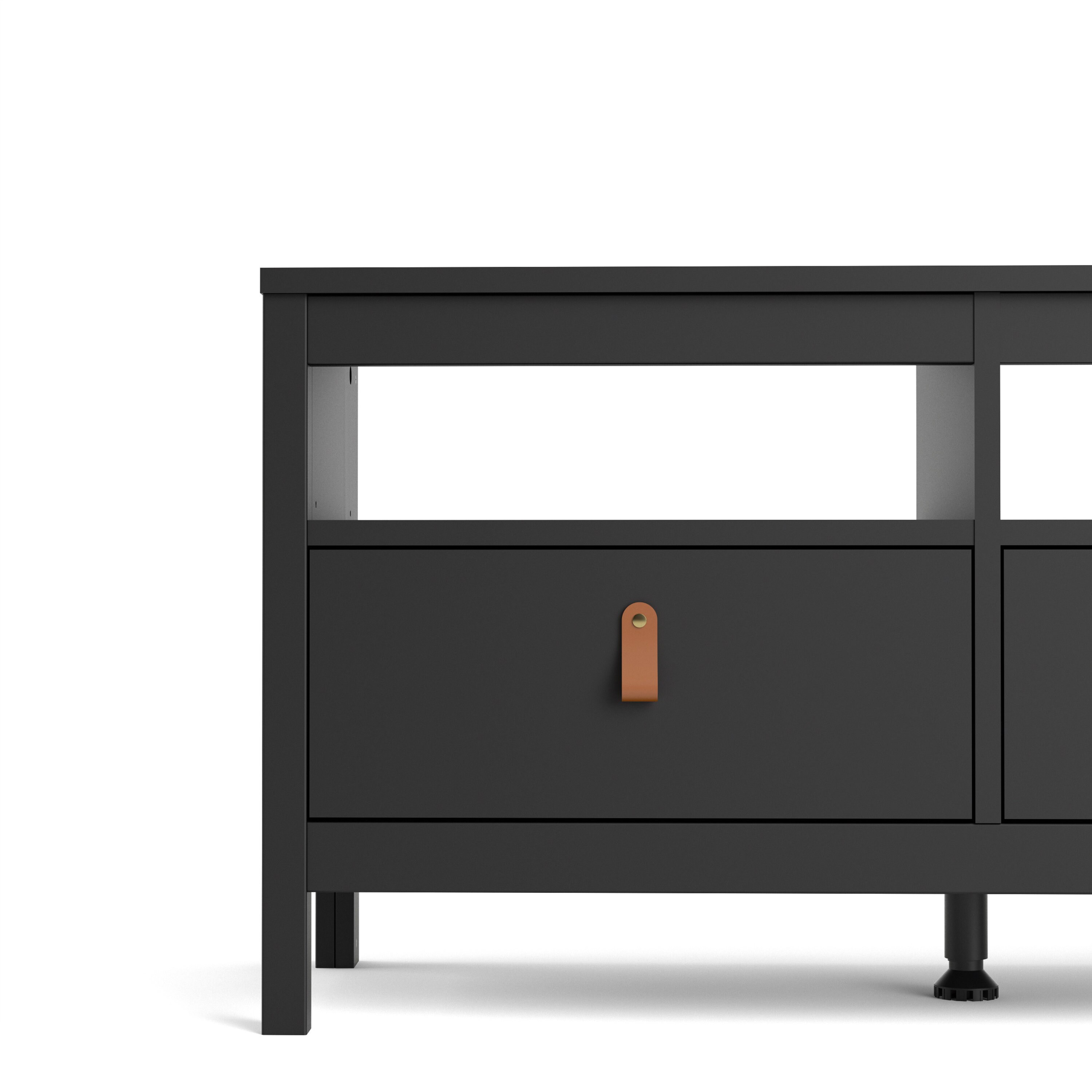 Matt Black TV Stand / Wooden TV Unit / Modern TV Console / Etsy UK